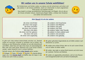 Stundenplan Rückseite Musterschulordnung